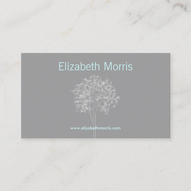 ARBRE en Carte de visite GRAY/AQUA (Devant)