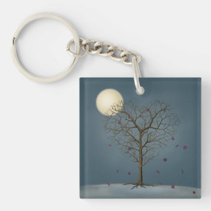 Arbre en forme de coeur mélancolique sous la Plein