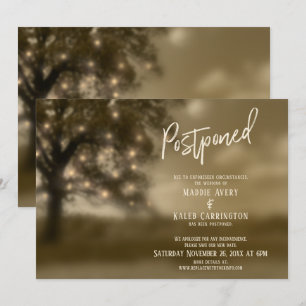 Arbre éthérée avec carte Mariage reportée