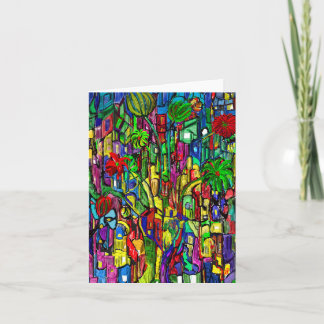 Arbre fleuri dans une mer de maisons.