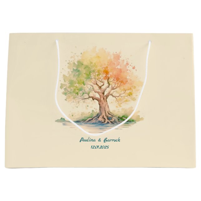 arbre futuriste grand sac cadeau (Devant)