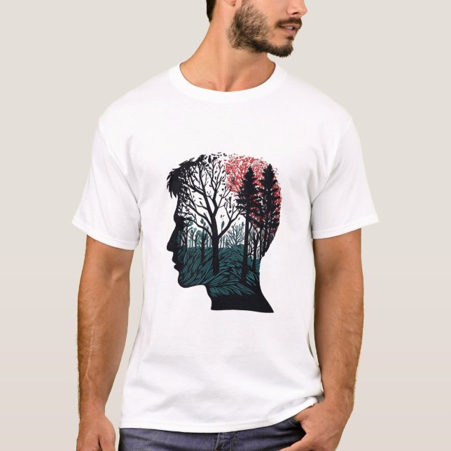 arbre homme forêt art T-Shirt (Vorderseite)