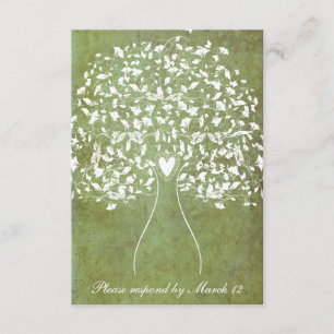 Arbre marbré vert or rsvp avec enveloppes