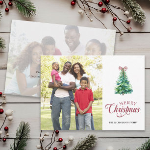 Arbre minimal avec cou 2 photo Carte de Noël