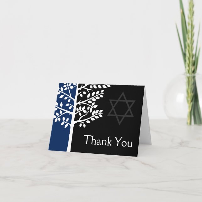 Arbre noir de marine de Merci de Mitzvah de barre (Devant)