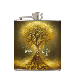 Arbre orné d'or de Lif Ancien Flacon Rustique