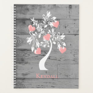 Arbre rose des coeurs Planificateur personnalisé