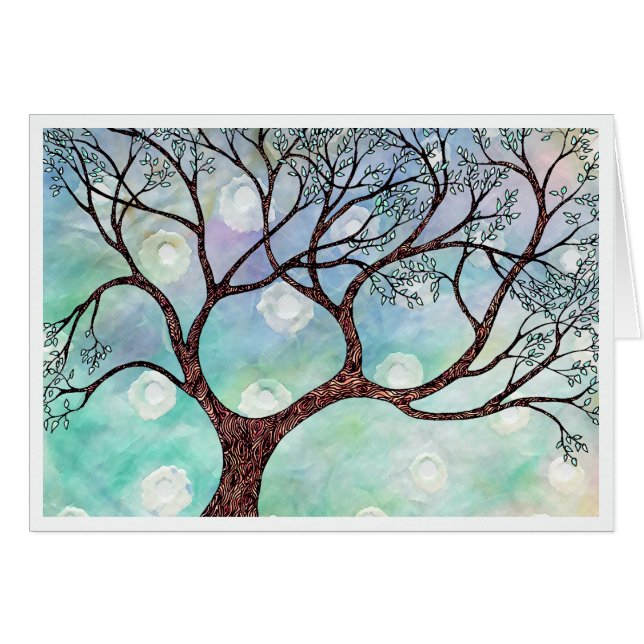 Arbre sur le vallon avec Arrière - plan aquarelle (Devant Horizontal)