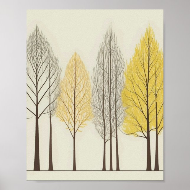 ARBRES ACCUEIL MUR ART POSTER (Devant)