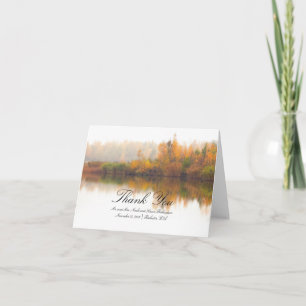 Arbres colorés d'automne Mariage rustique Merci