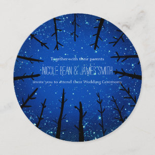 Arbres dans les invitations rustiques de mariage