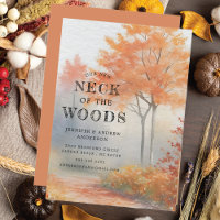 Arbres d'automne en mouvement Faire-part