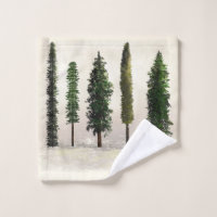 Arbres de la forêt verte vintage rustique boisé