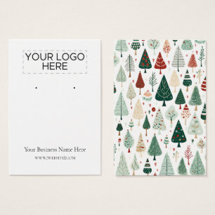 Arbres de Noël Earring Carte d'affichage