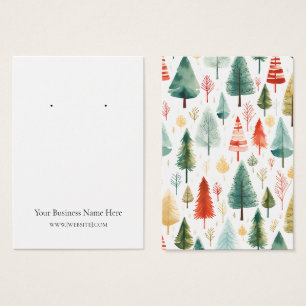 Arbres de Noël Earring Carte d'affichage
