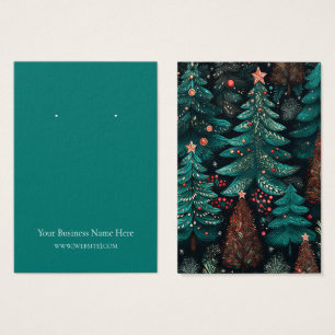 Arbres de Noël Earring Carte d'affichage