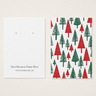 Arbres de Noël Earring Carte d'affichage