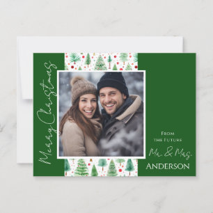 Arbres de Noël mariages Enregistrer la date Carte 
