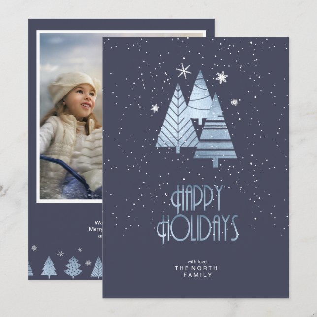 Arbres de Noël Modèle photo V2 Blue ID863 (Devant / Derrière)