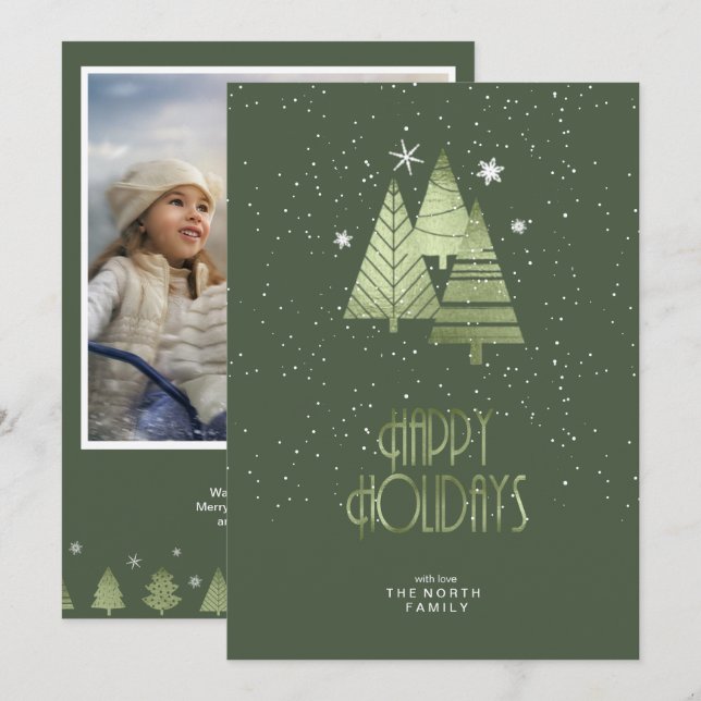 Arbres de Noël Modèle photo V2 Green ID863 (Devant / Derrière)