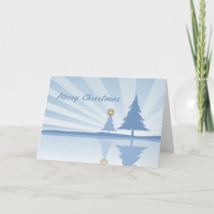 Arbres de Noël modernes or star Carte de vacances