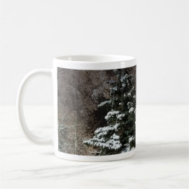 Arbres de nuit d'hiver paisibles café Mug