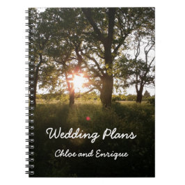 Arbres de silhouette et livre de plans de mariage