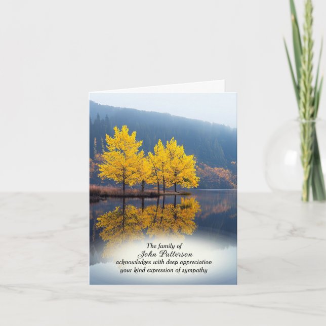 Arbres d'or d'automne et Merci de Sympathie du lac (Devant)