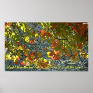 Arbres en verre souillé - affiche avec la citation