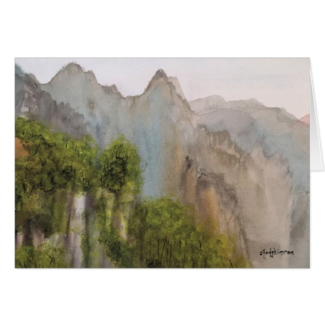 ARBRES ET CARTE   DE MONTAGNES (Devant horizontal)