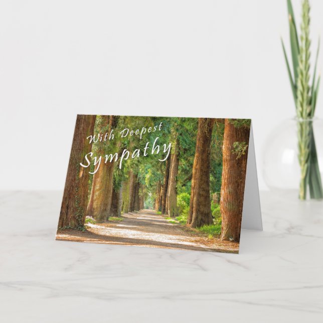 Arbres et chemin chrétiens de carte de sympathie (Devant)