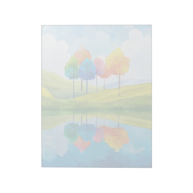 Arbres lunaires - Bloc-notes de 11 po x 8,5 po (Tourné)