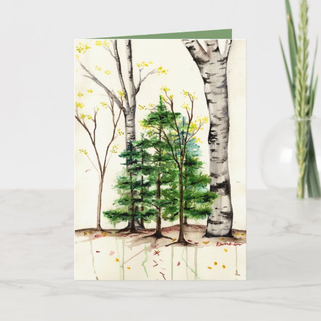 arbres toute la carte de voeux d'occasion (Devant)