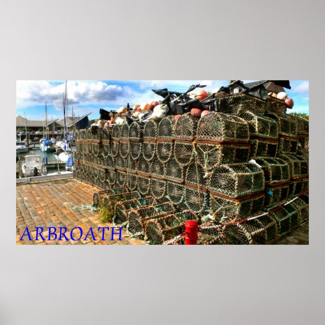 Arbroath Harbour & Marina, Schottland Poster (Vorne)