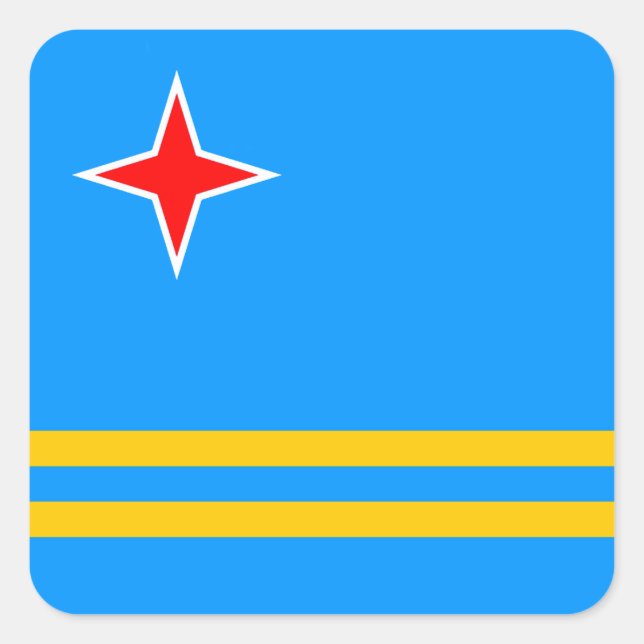 Arbua Flag Quadratischer Aufkleber (Vorderseite)