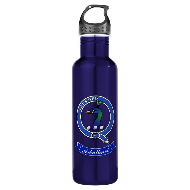 Arbuthnot Clan Abzeichen Personalisiert Edelstahlflasche (Vorderseite)