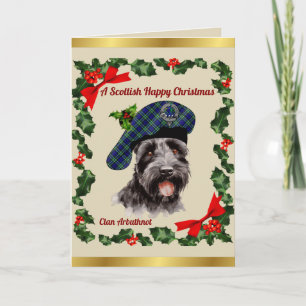 Arbuthnot Scottie Dog Personalisiert Xmas Karte