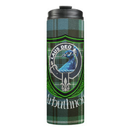 Arbuthnott Scottish Clan Tartan und Wappen Thermosbecher