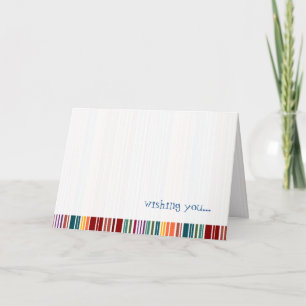 Arc arc-en-ciel rayé Carte de vœux Personnalis