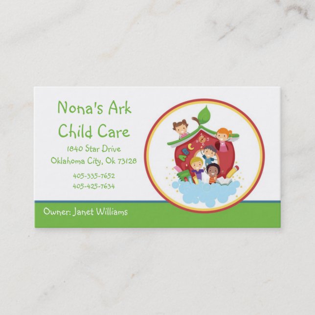 Arc Child Care Business Card Visitenkarte (Vorderseite)