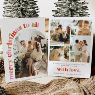 Arc coloré photo Joyeux Noël Carte