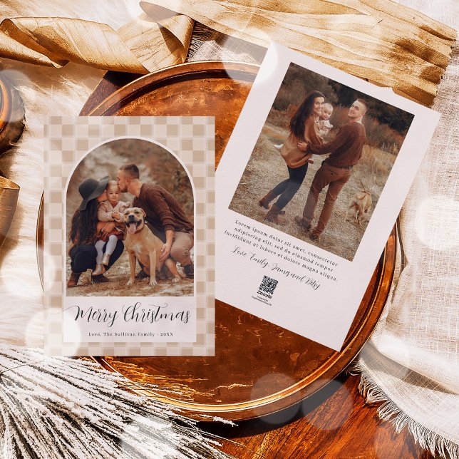 Arc de Bohême Script Noël Carte photo de vacances (Créateur téléchargé)