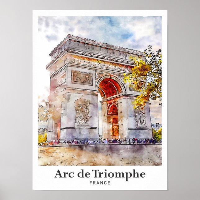 Arc de Triomphe Frankreich Poster (Vorne)
