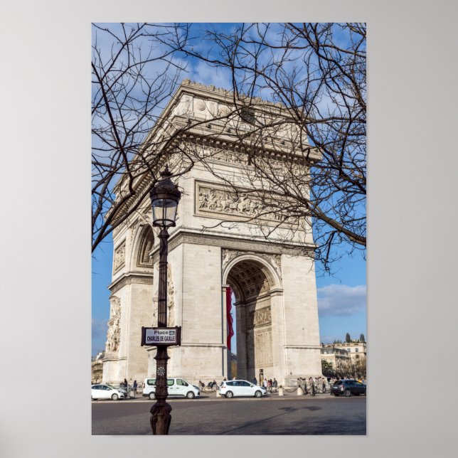 Arc de Triomphe in Paris, Frankreich Poster (Vorne)