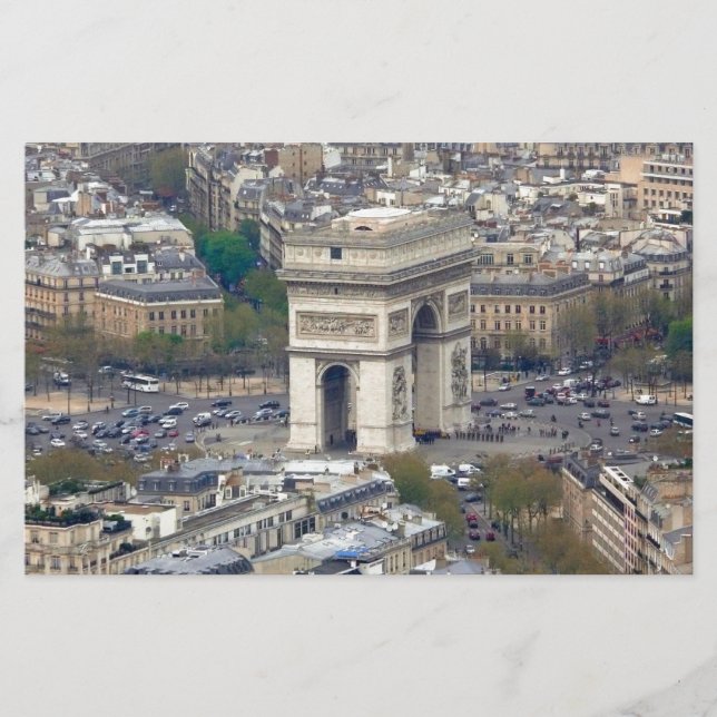 Arc de Triomphe Paris Frankreich Briefpapier (Vorderseite)