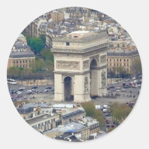 Arc de Triomphe Paris Frankreich Runder Aufkleber