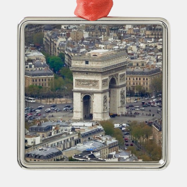 Arc de Triomphe Paris Frankreich Silbernes Ornament (Vorne)