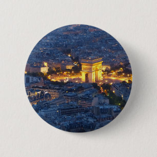 Arc De Triomphe Paris Frankreich Weltstadt Button