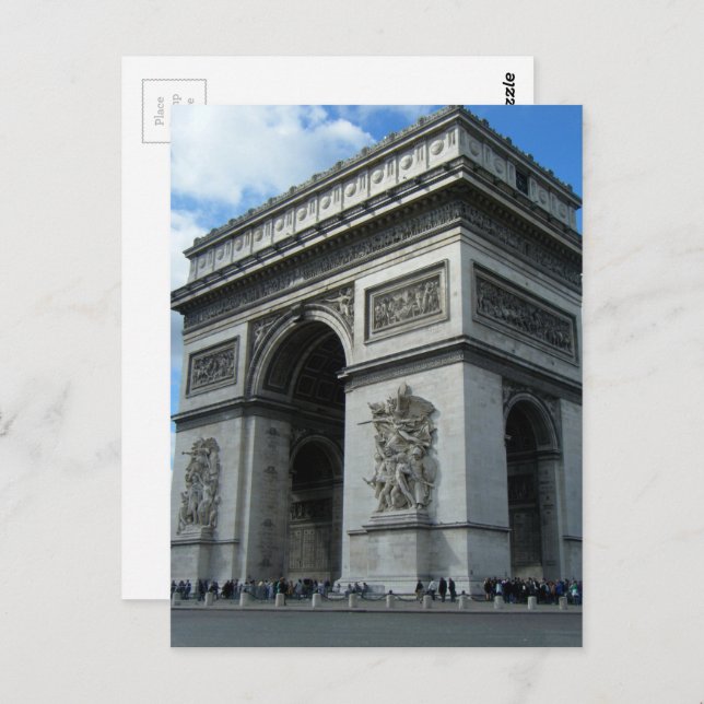 Arc de Triomphe Paris Postkarte (Vorne/Hinten)