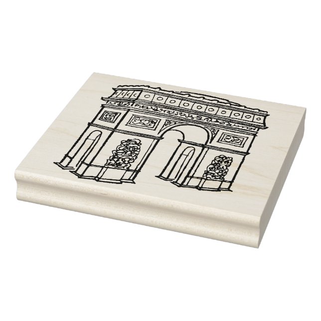 Arc de Triomphe - Paris - Retro Design Art Briefma Gummistempel (Stempel)